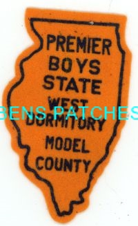 ILLINOIS,PREMIER BOYS STATE WEST DORMITORY 1 STATE SHAPED
